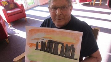 Leicester care home learn all about Stonehenge